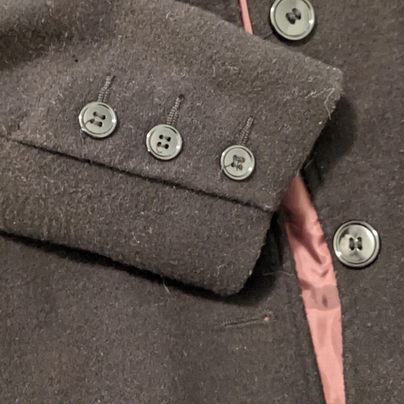 H&M Black Belted Coat Size 4 - Picture 4 of 9